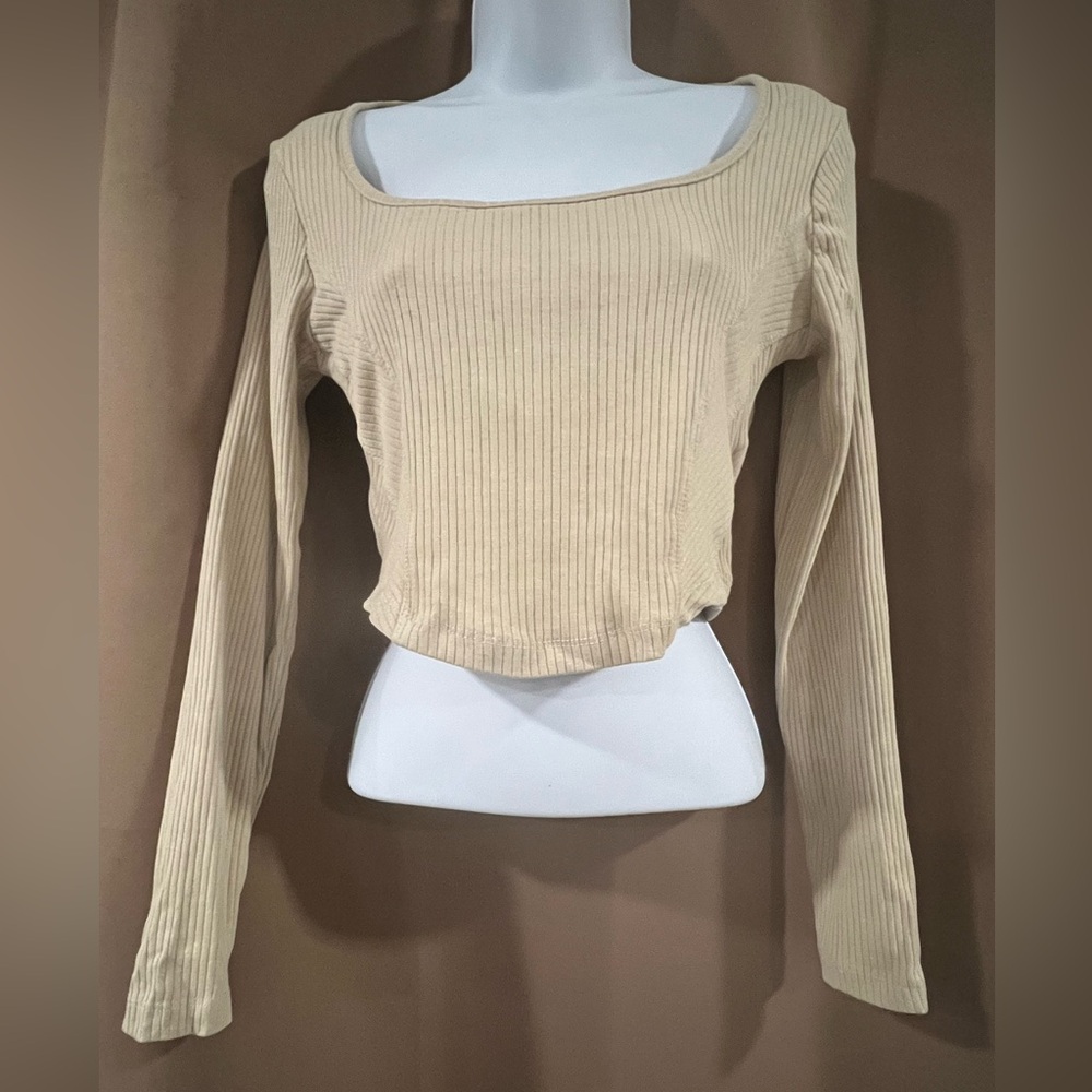 Brave Soul- Long Sleeve Ribbed Cropped Top